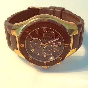 Michele Tahitian Jelly Bean Brown Rose Gold Tone